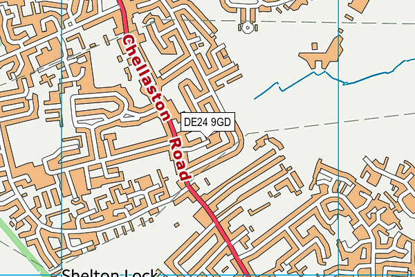 DE24 9GD map - OS VectorMap District (Ordnance Survey)
