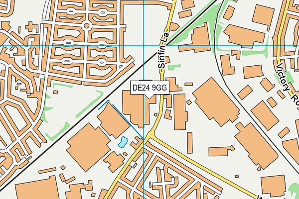 DE24 9GG map - OS VectorMap District (Ordnance Survey)