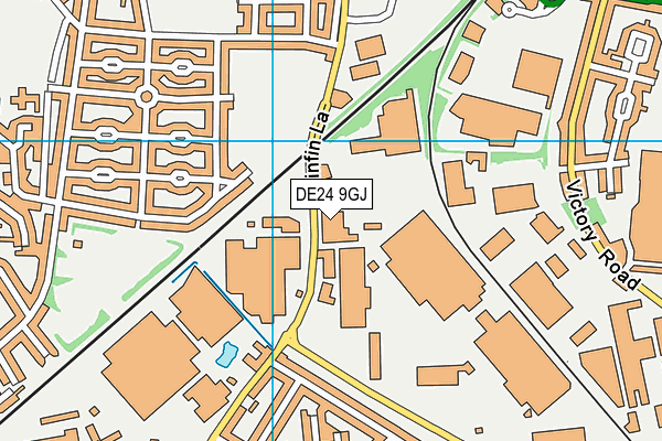 DE24 9GJ map - OS VectorMap District (Ordnance Survey)