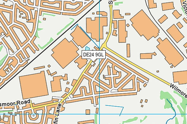 DE24 9GL map - OS VectorMap District (Ordnance Survey)