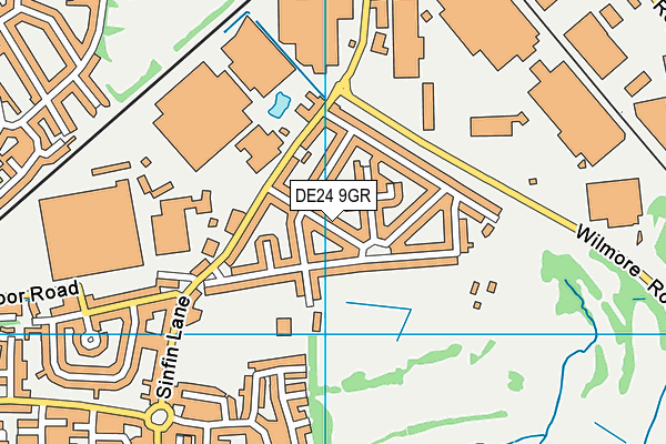 DE24 9GR map - OS VectorMap District (Ordnance Survey)