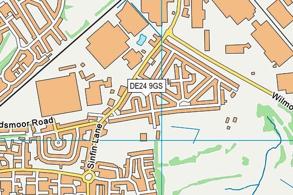 DE24 9GS map - OS VectorMap District (Ordnance Survey)