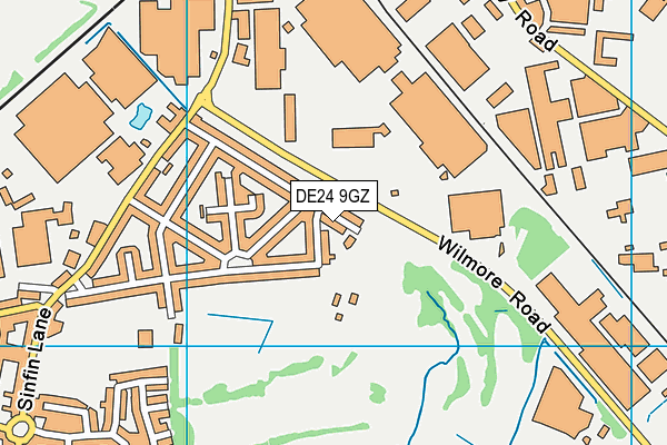 DE24 9GZ map - OS VectorMap District (Ordnance Survey)