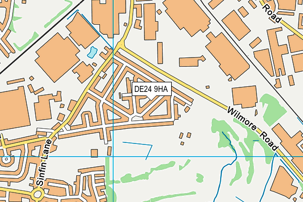 DE24 9HA map - OS VectorMap District (Ordnance Survey)
