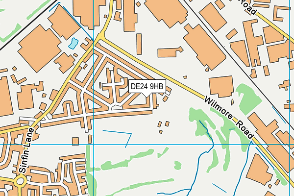 DE24 9HB map - OS VectorMap District (Ordnance Survey)
