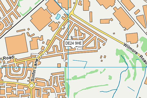 DE24 9HE map - OS VectorMap District (Ordnance Survey)