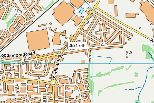 DE24 9HF map - OS VectorMap District (Ordnance Survey)