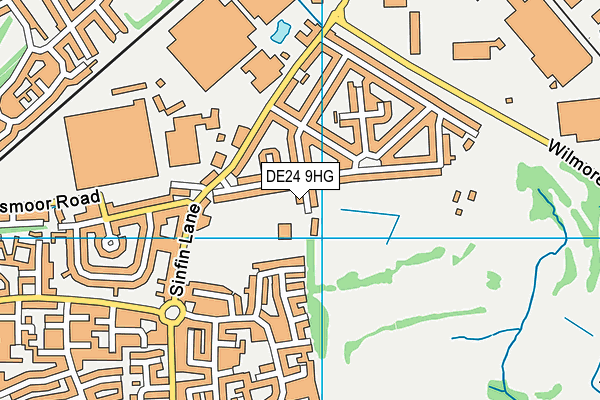 DE24 9HG map - OS VectorMap District (Ordnance Survey)