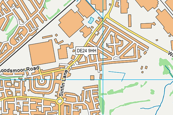 DE24 9HH map - OS VectorMap District (Ordnance Survey)