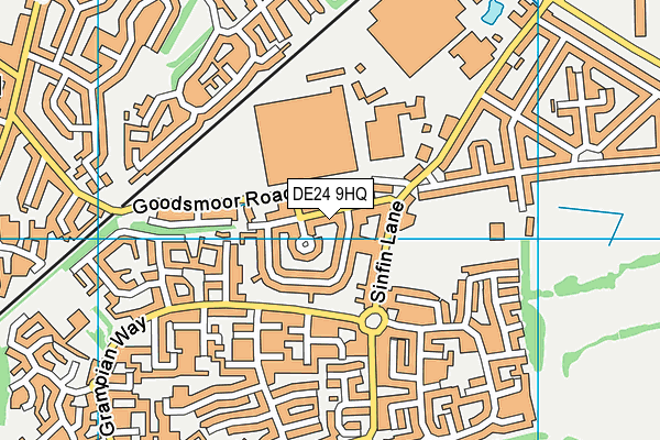 DE24 9HQ map - OS VectorMap District (Ordnance Survey)