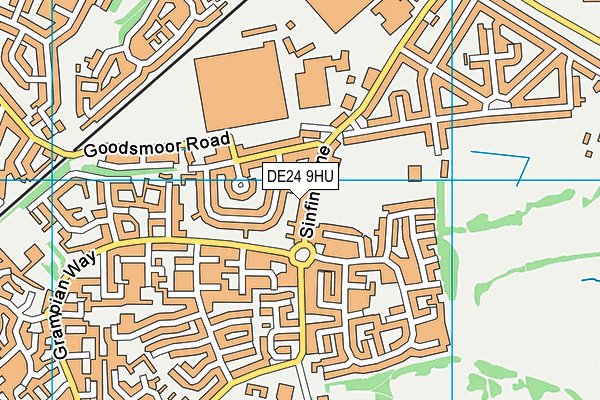 DE24 9HU map - OS VectorMap District (Ordnance Survey)