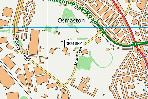 DE24 9HY map - OS VectorMap District (Ordnance Survey)