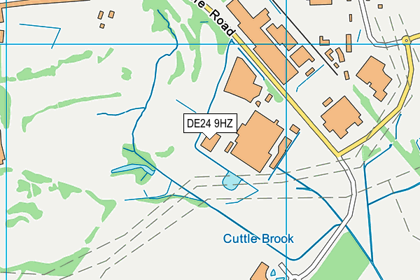 DE24 9HZ map - OS VectorMap District (Ordnance Survey)
