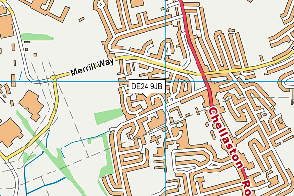 DE24 9JB map - OS VectorMap District (Ordnance Survey)