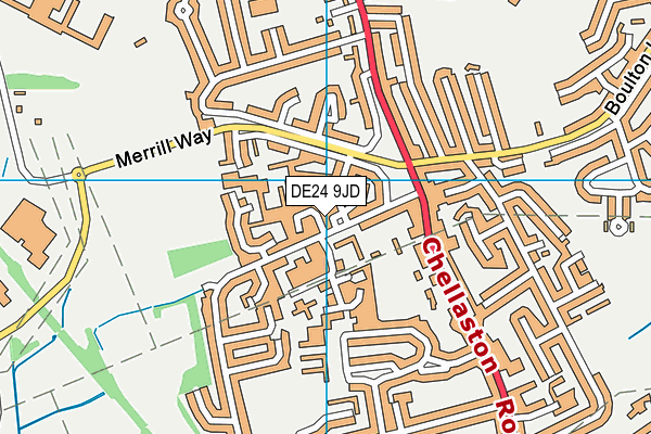 DE24 9JD map - OS VectorMap District (Ordnance Survey)