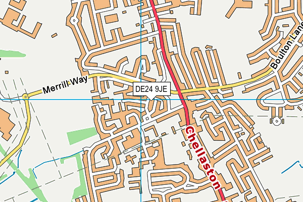DE24 9JE map - OS VectorMap District (Ordnance Survey)
