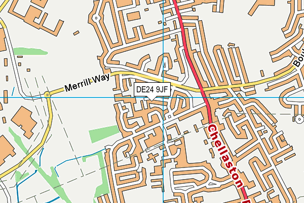 DE24 9JF map - OS VectorMap District (Ordnance Survey)