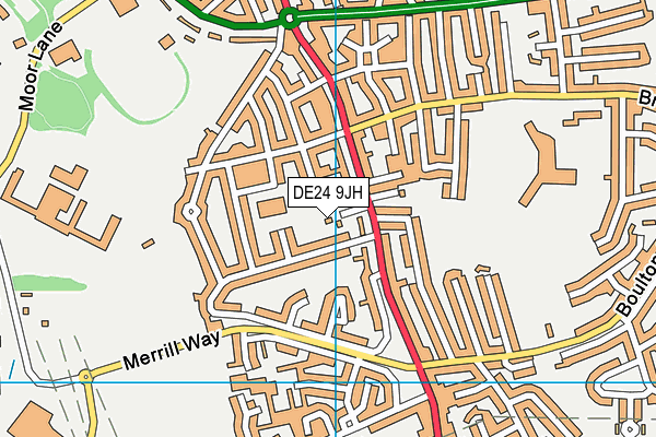 DE24 9JH map - OS VectorMap District (Ordnance Survey)