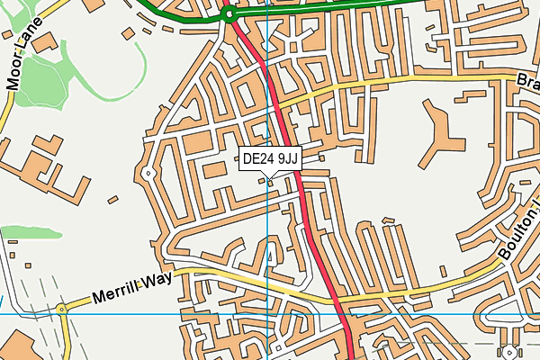 DE24 9JJ map - OS VectorMap District (Ordnance Survey)