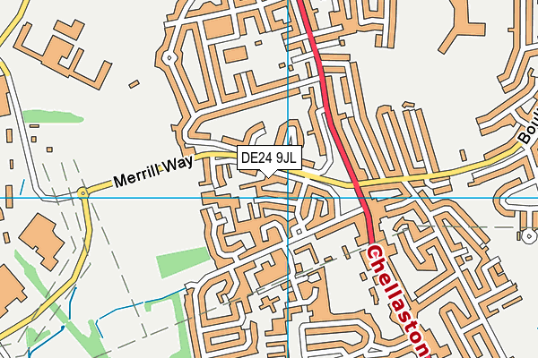 DE24 9JL map - OS VectorMap District (Ordnance Survey)