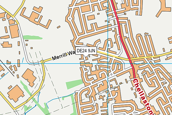 DE24 9JN map - OS VectorMap District (Ordnance Survey)