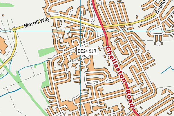 DE24 9JR map - OS VectorMap District (Ordnance Survey)