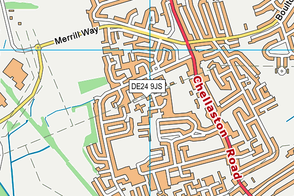 DE24 9JS map - OS VectorMap District (Ordnance Survey)