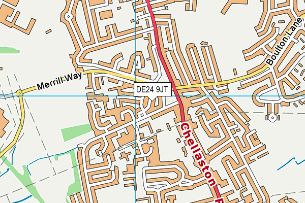 DE24 9JT map - OS VectorMap District (Ordnance Survey)