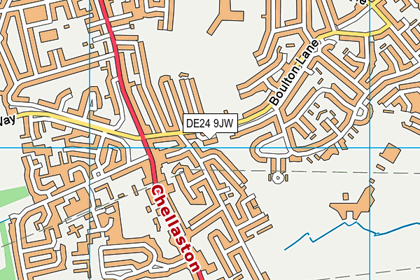 DE24 9JW map - OS VectorMap District (Ordnance Survey)