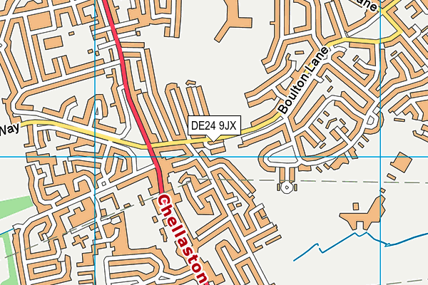 DE24 9JX map - OS VectorMap District (Ordnance Survey)