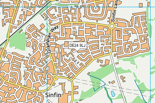 DE24 9LJ map - OS VectorMap District (Ordnance Survey)