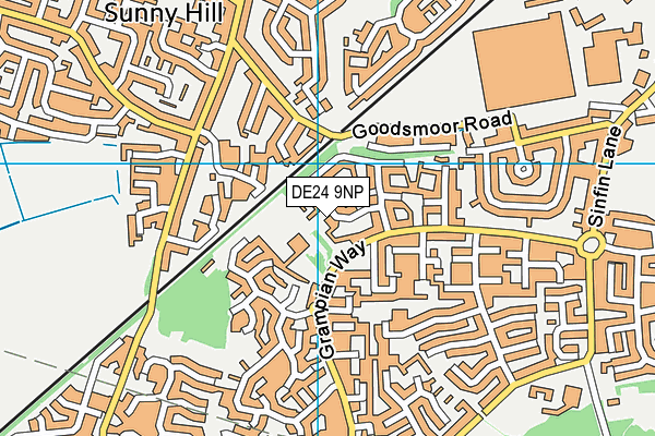 DE24 9NP map - OS VectorMap District (Ordnance Survey)