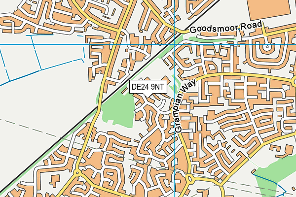 Sinfin Community Centre map (DE24 9NT) - OS VectorMap District (Ordnance Survey)
