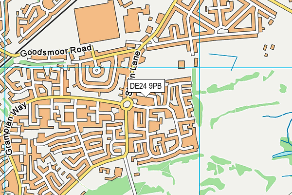 DE24 9PB map - OS VectorMap District (Ordnance Survey)