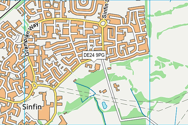 DE24 9PG map - OS VectorMap District (Ordnance Survey)