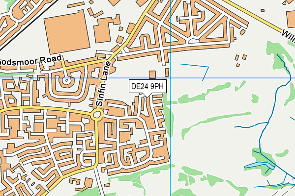 DE24 9PH map - OS VectorMap District (Ordnance Survey)