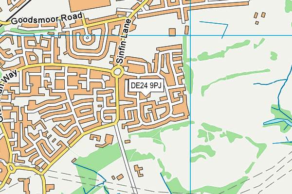 DE24 9PJ map - OS VectorMap District (Ordnance Survey)