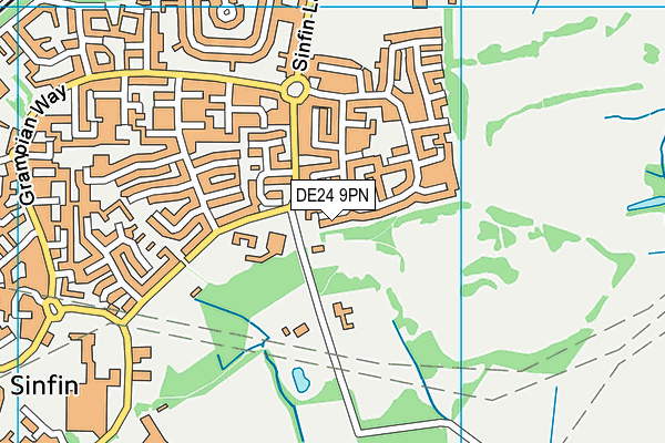 DE24 9PN map - OS VectorMap District (Ordnance Survey)