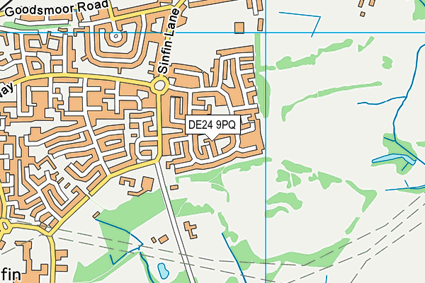 DE24 9PQ map - OS VectorMap District (Ordnance Survey)