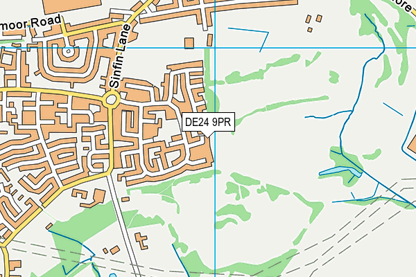 DE24 9PR map - OS VectorMap District (Ordnance Survey)