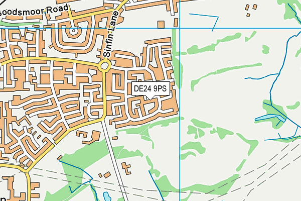 DE24 9PS map - OS VectorMap District (Ordnance Survey)