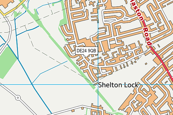 DE24 9QB map - OS VectorMap District (Ordnance Survey)