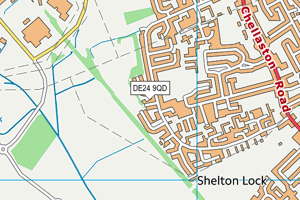 DE24 9QD map - OS VectorMap District (Ordnance Survey)