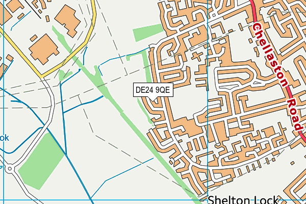 DE24 9QE map - OS VectorMap District (Ordnance Survey)