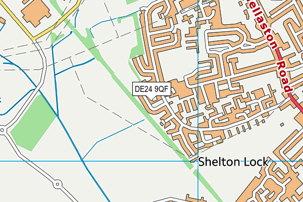 DE24 9QF map - OS VectorMap District (Ordnance Survey)