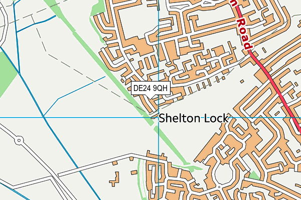 DE24 9QH map - OS VectorMap District (Ordnance Survey)