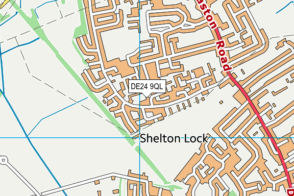 DE24 9QL map - OS VectorMap District (Ordnance Survey)