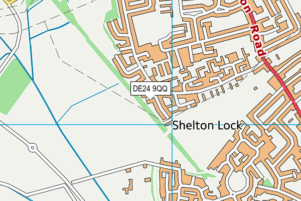 DE24 9QQ map - OS VectorMap District (Ordnance Survey)