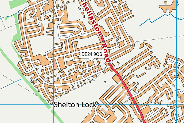 DE24 9QS map - OS VectorMap District (Ordnance Survey)