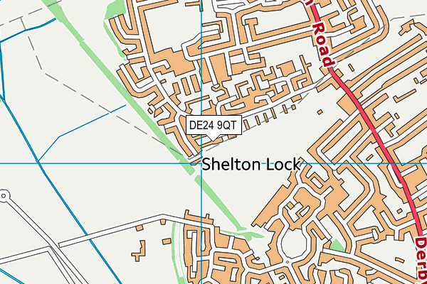 DE24 9QT map - OS VectorMap District (Ordnance Survey)